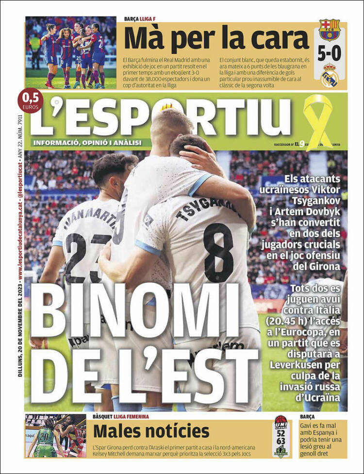 Portada de L'Esportiu : Girona (España)