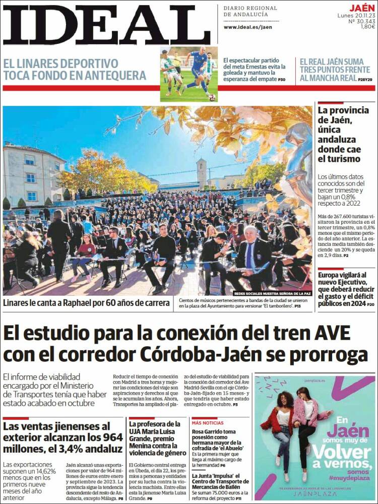 Portada de El Ideal de Jaén (España)