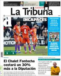 Portada de La Tribuna de Albacete (España)