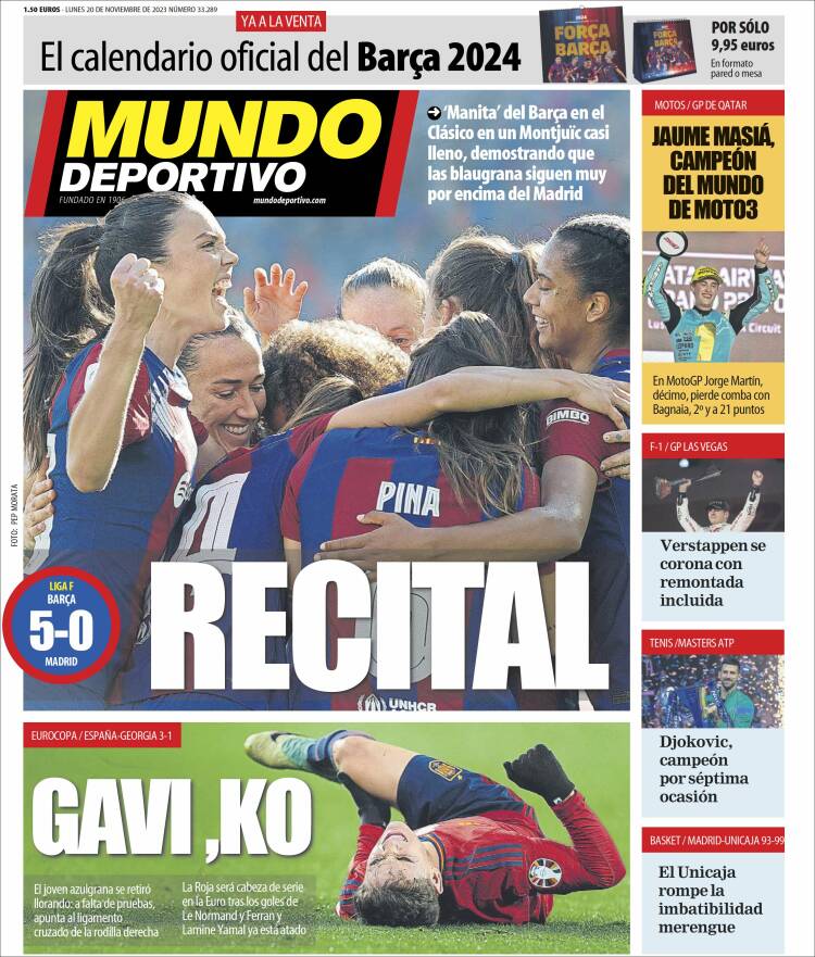 Portada de El Mundo Deportivo (España)