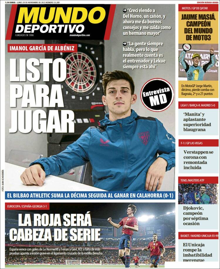 Portada de Mundo Deportivo Bizkaia (España)