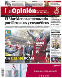 Portada de La Opinión de Murcia (España)