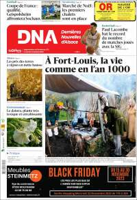 Portada de Les Dernières Nouvelles d'Alsace (Francia)