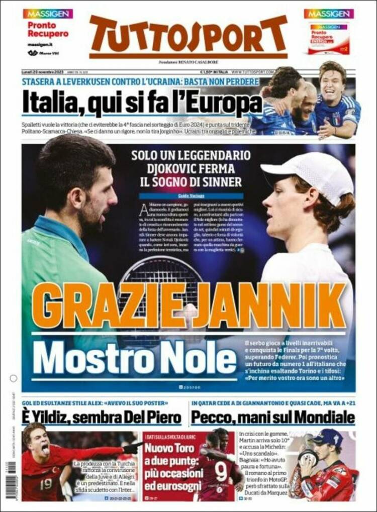 Portada de Tuttosport (Italia)