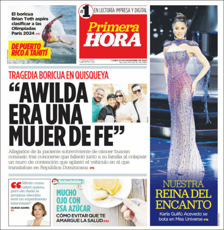Portada de Primera Hora (Puerto Rico)