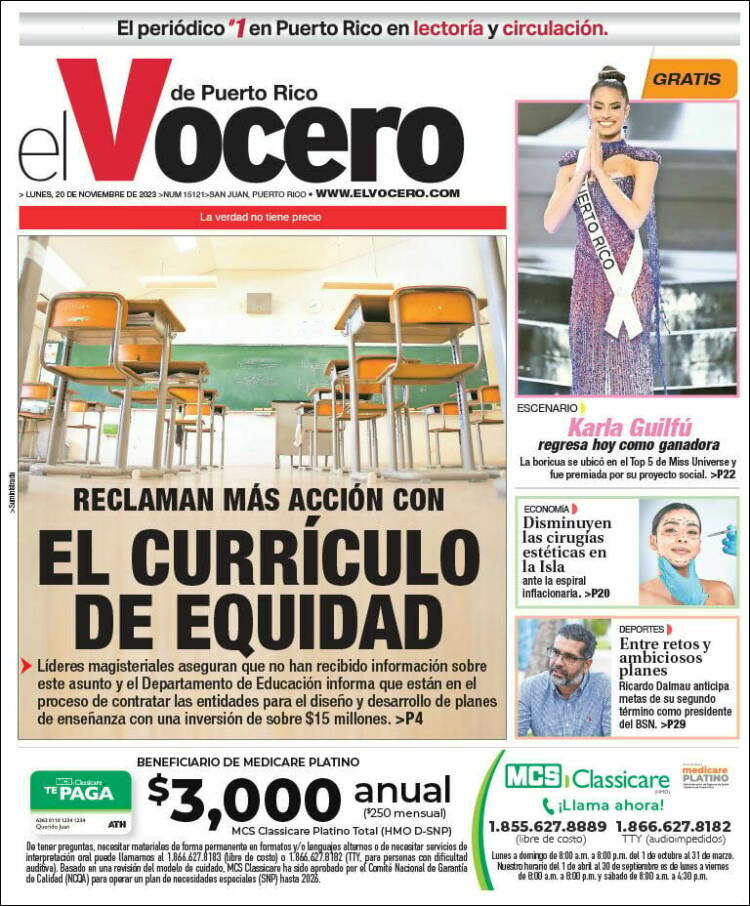 Portada de Vocero (Puerto Rico)