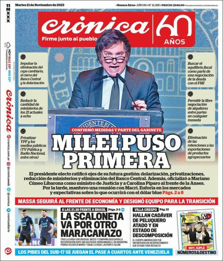 Portada de La Voz del Chaco (Argentina)