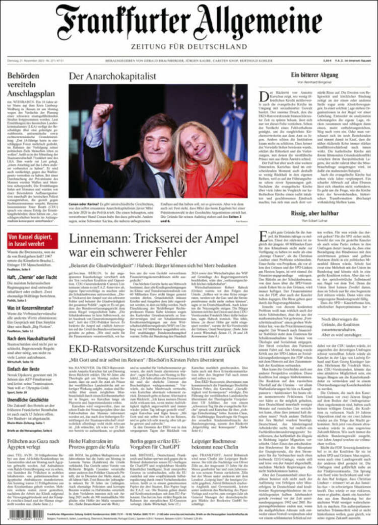 Portada de Frankfurter Allgemeine (Germany)