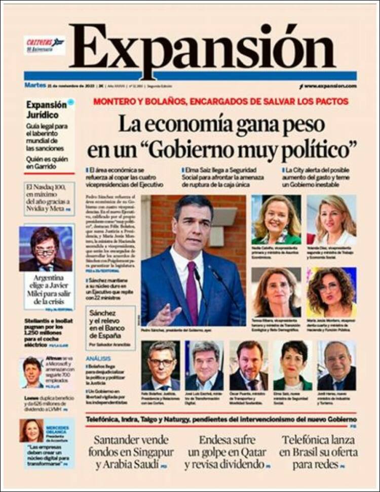 Portada de Expansión (Spain)