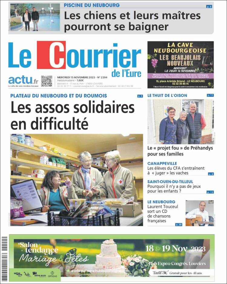 Portada de Le Courrier de l'Ouest (Francia)