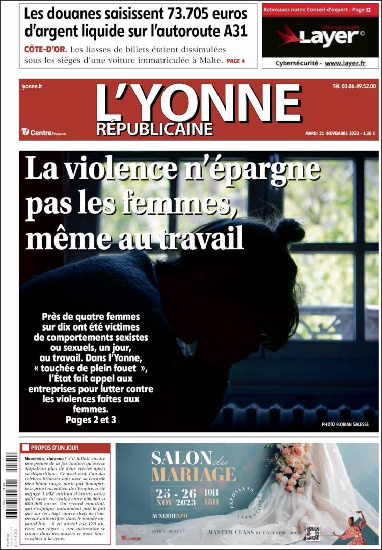 Portada de L'Yonne-Républicaine (Francia)