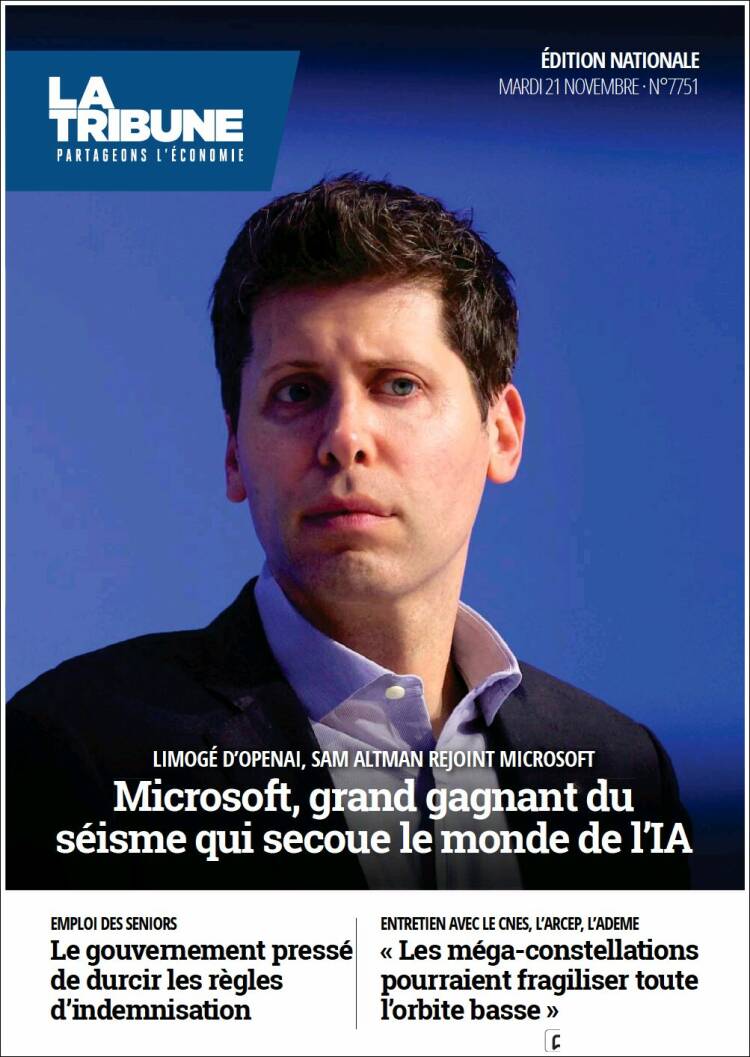 Portada de La Tribune (France)