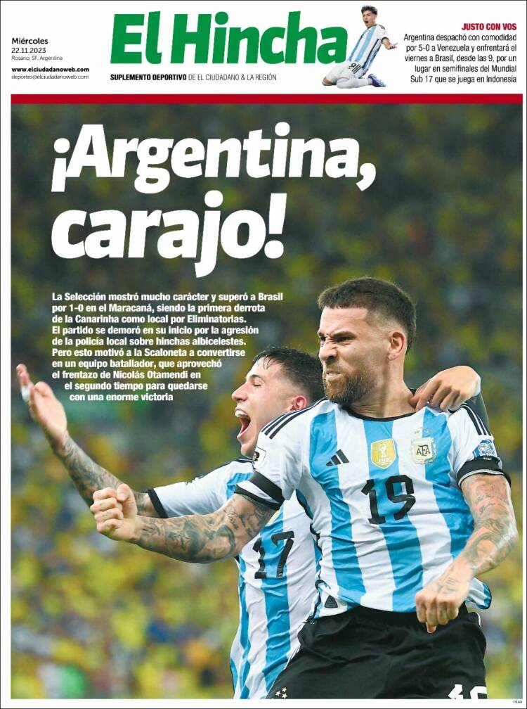 Portada de El Hincha (Argentina)