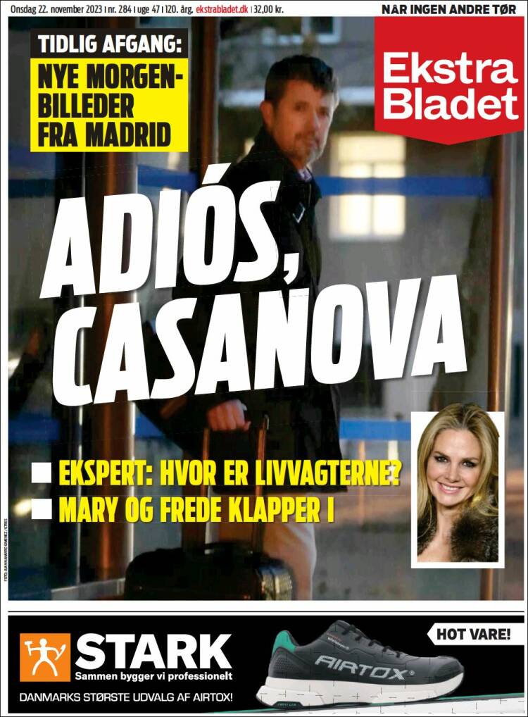 Portada de Ekstra Bladet (Dinamarca)