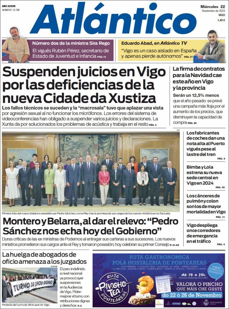 Portada de Atlántico Diario (España)