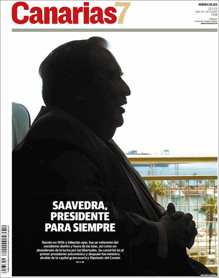 Portada de Canarias 7 (España)