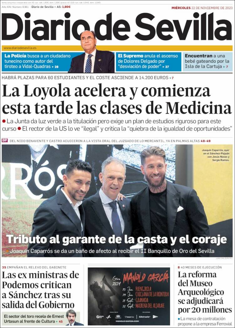 Portada de Diario de Sevilla (España)