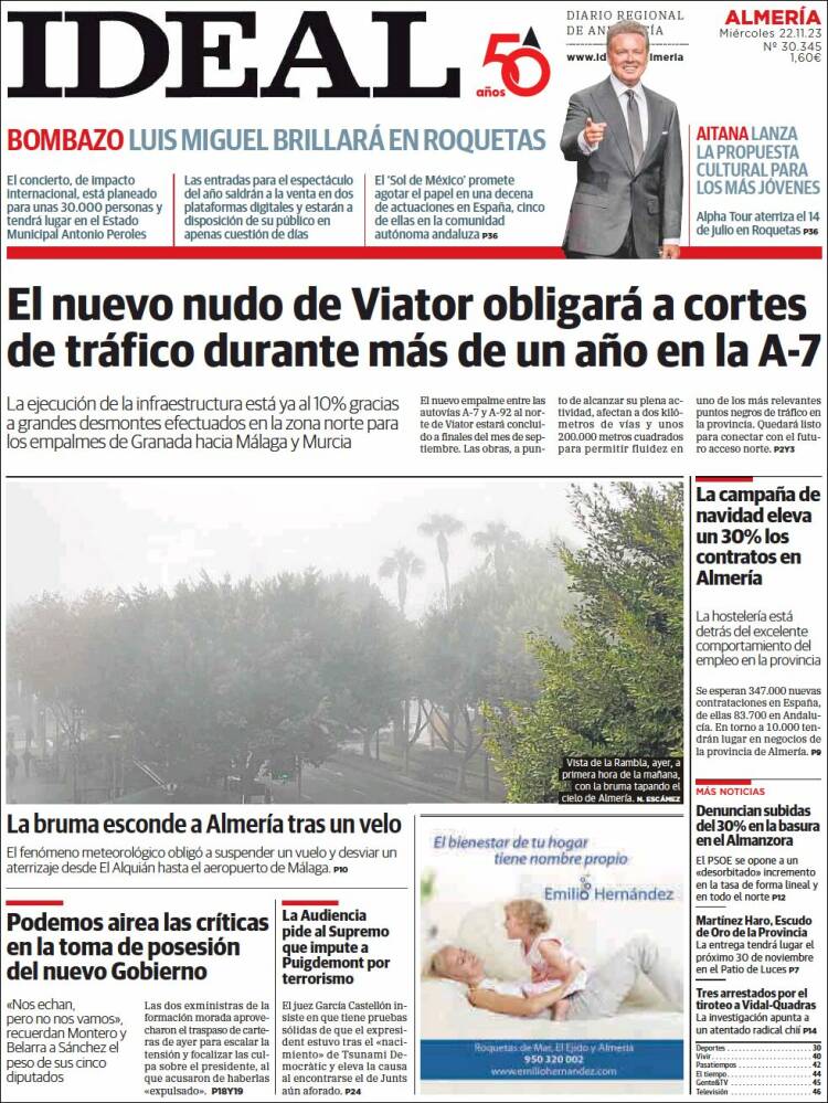 Portada de Ideal Almeria (España)