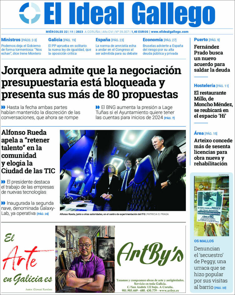 Portada de El Ideal Gallego (España)
