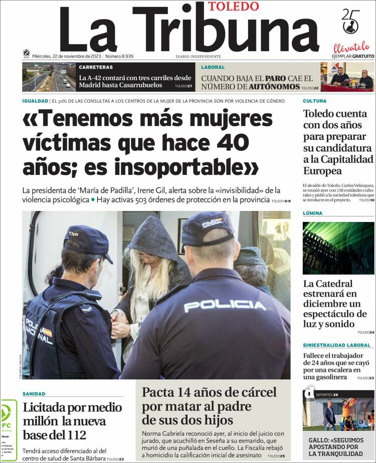 Portada de La Tribuna de Toledo (España)