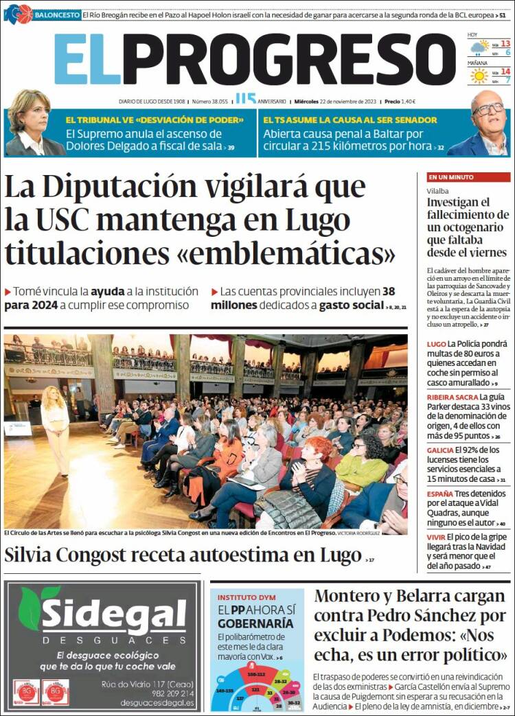 Portada de El Progreso (España)