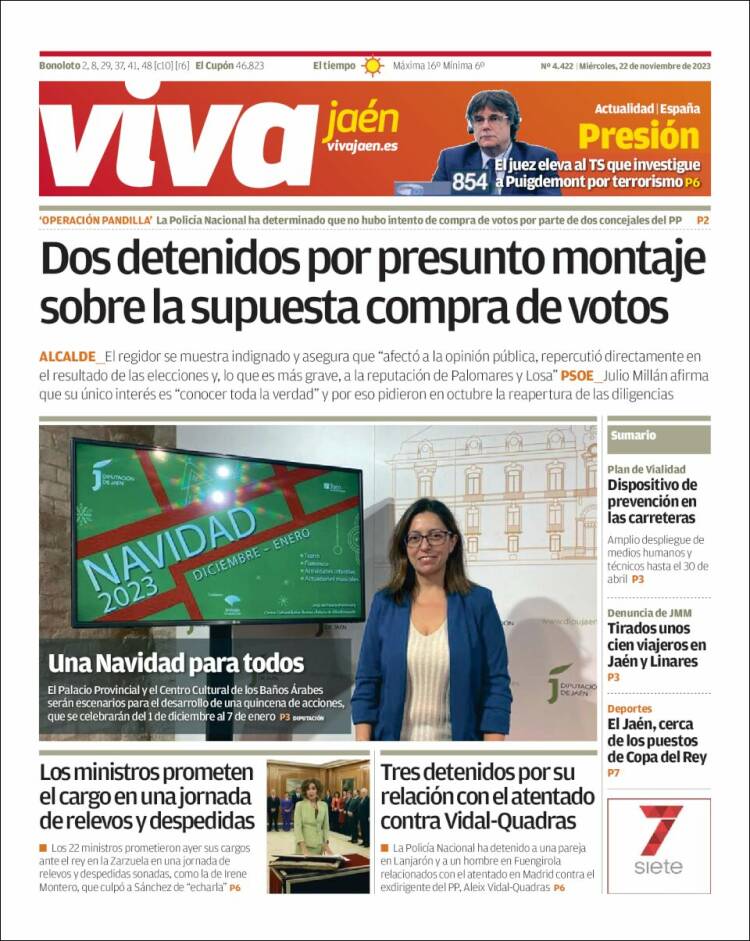 Portada de Viva Jaén (España)