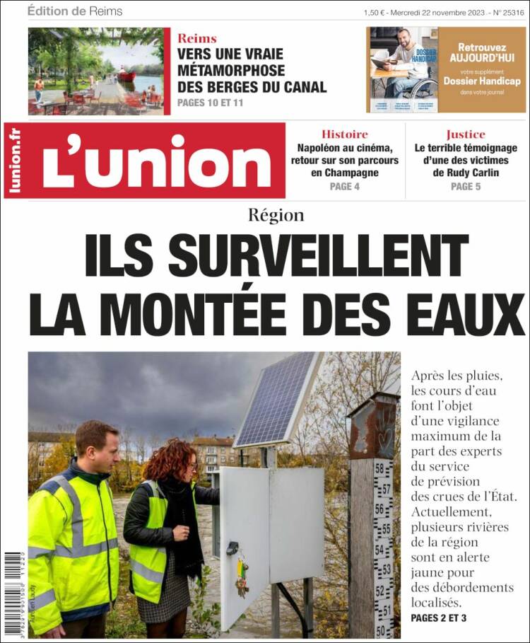 Portada de L'Union (Francia)