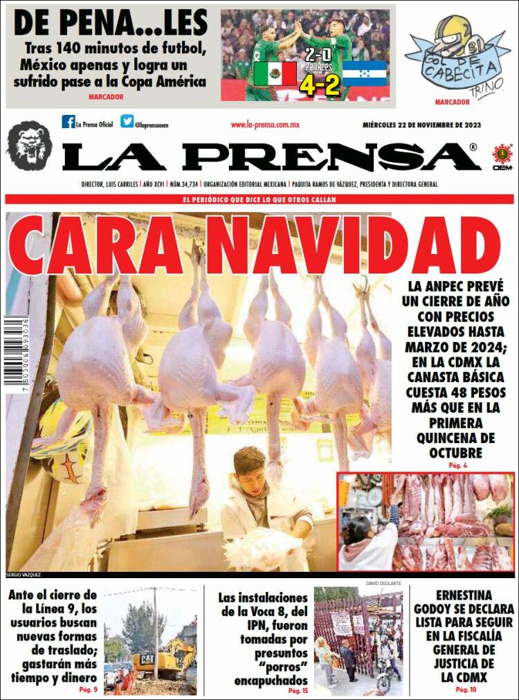 Portada de La Prensa (México)