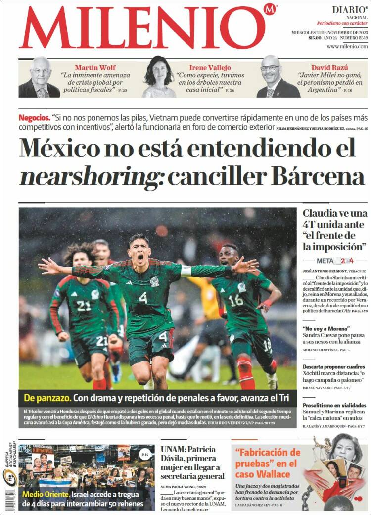Portada de Milenio (México)