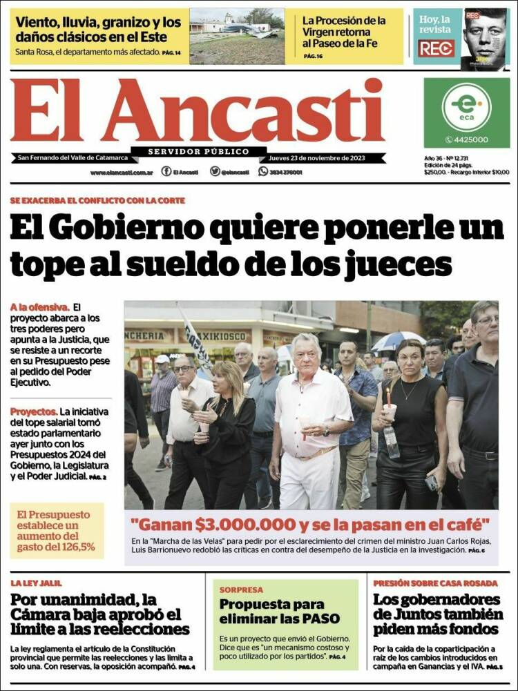 Portada de El Ancasti (Argentina)