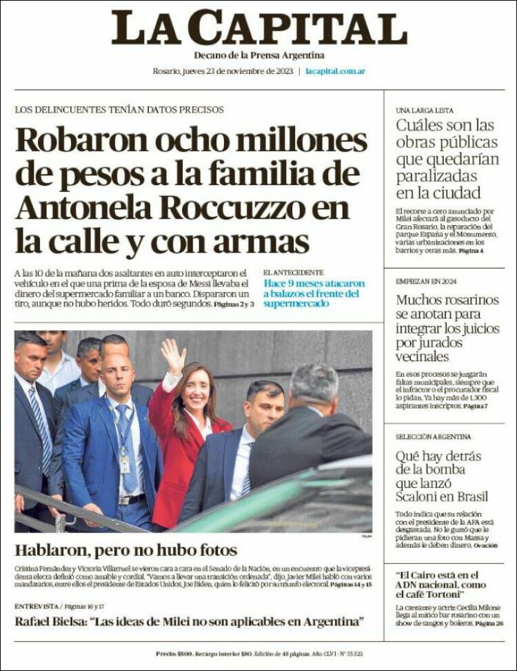 Portada de La Capital - Rosario (Argentina)