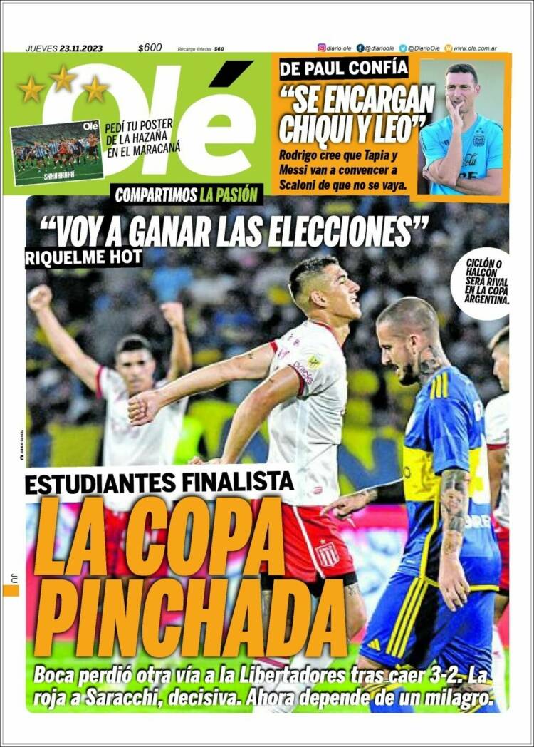 Portada de Olé (Argentina)