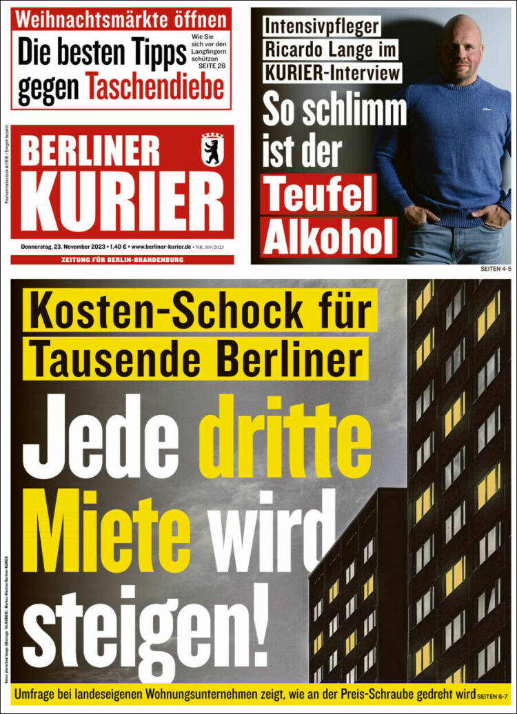 Portada de Berliner Kurier - Startseite BK (Alemania)