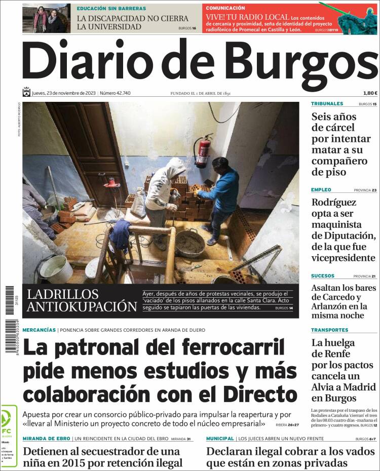 Portada de Diario de Burgos (Espa&ntilde;a)