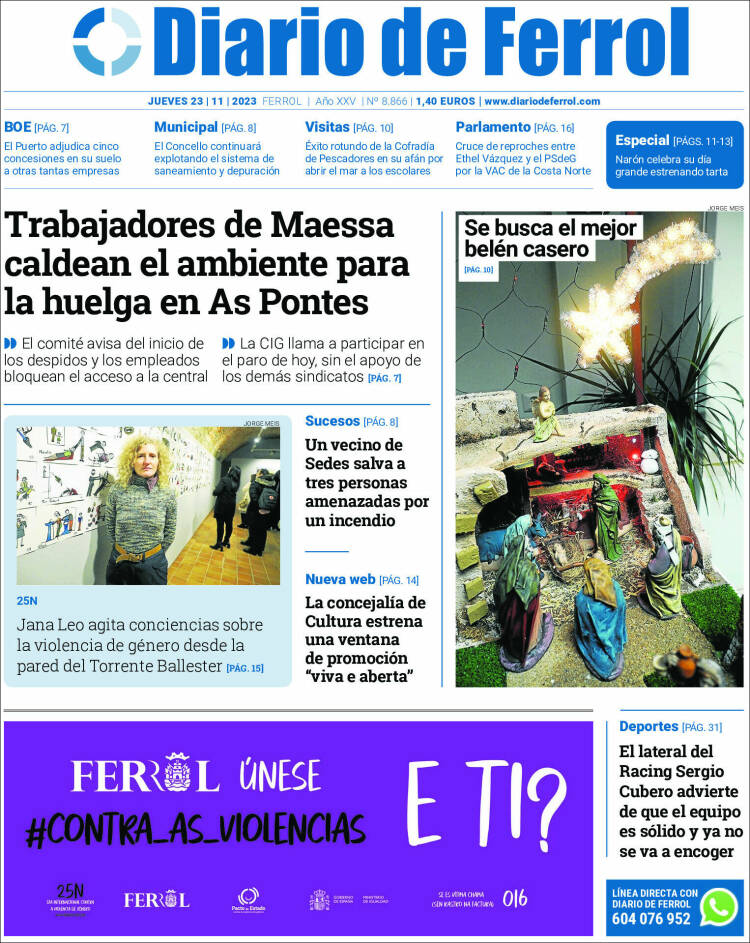 Portada de Diario de Ferrol (Espa&ntilde;a)
