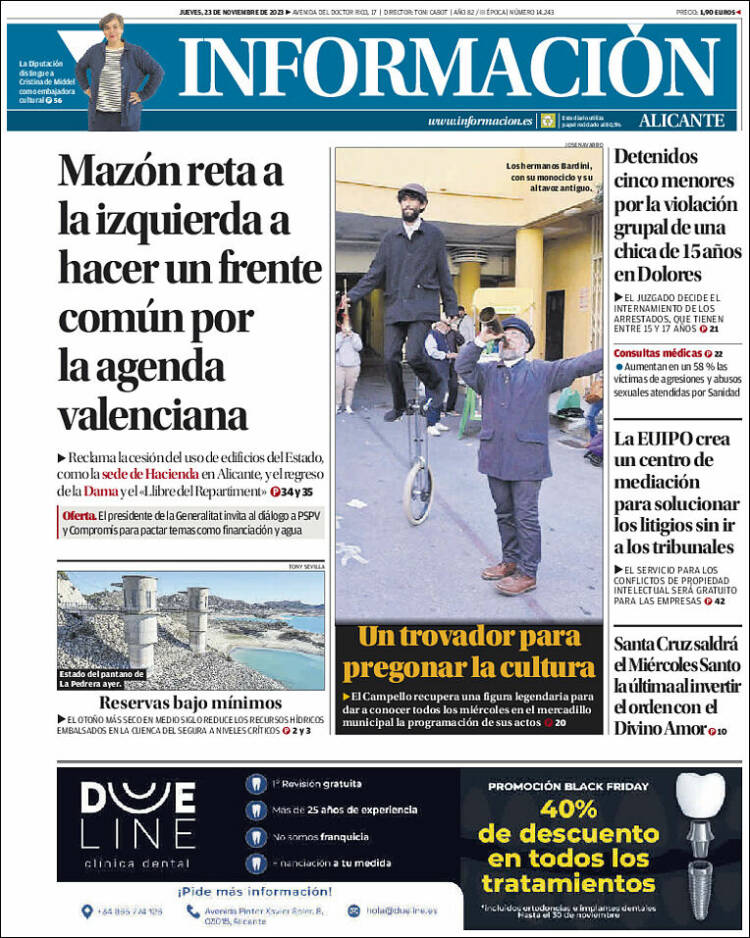 Portada de Diario Información (Espa&ntilde;a)
