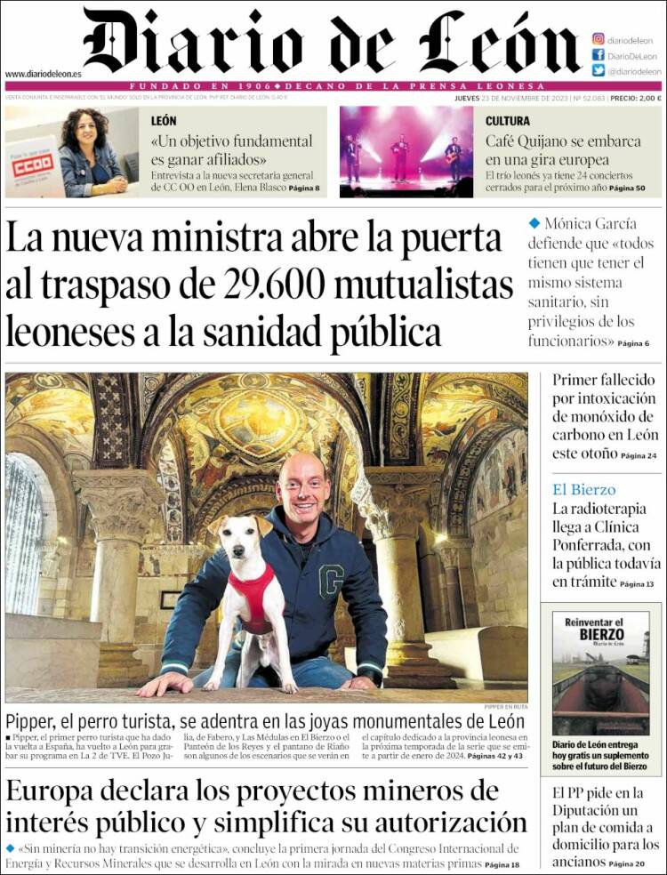 Portada de Diario de León (Espa&ntilde;a)