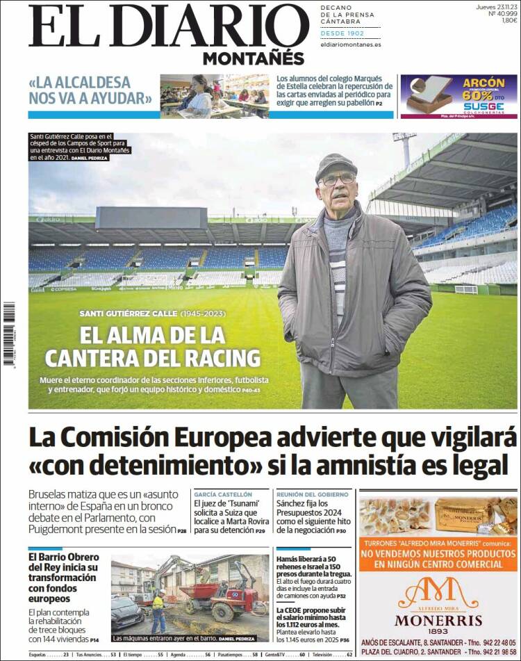 Portada de El Diario Montañés (Espa&ntilde;a)