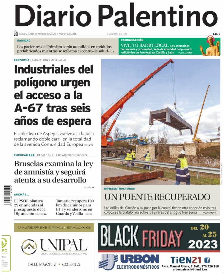 Portada de Diario Palentino (Espa&ntilde;a)