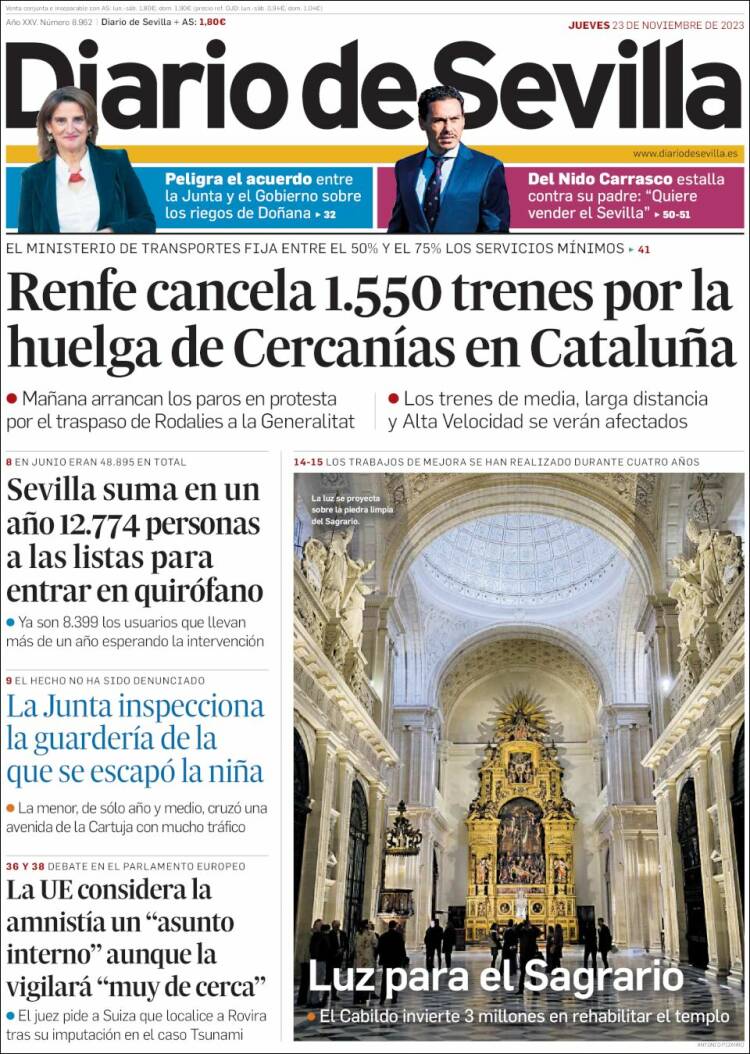 Portada de Diario de Sevilla (Espa&ntilde;a)