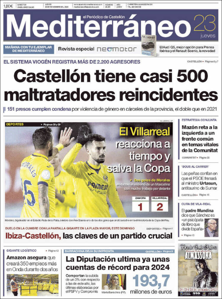 Portada de El Periódico Mediterraneo (Espa&ntilde;a)