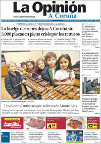 Portada de La Opinión de A Coruña (Espa&ntilde;a)
