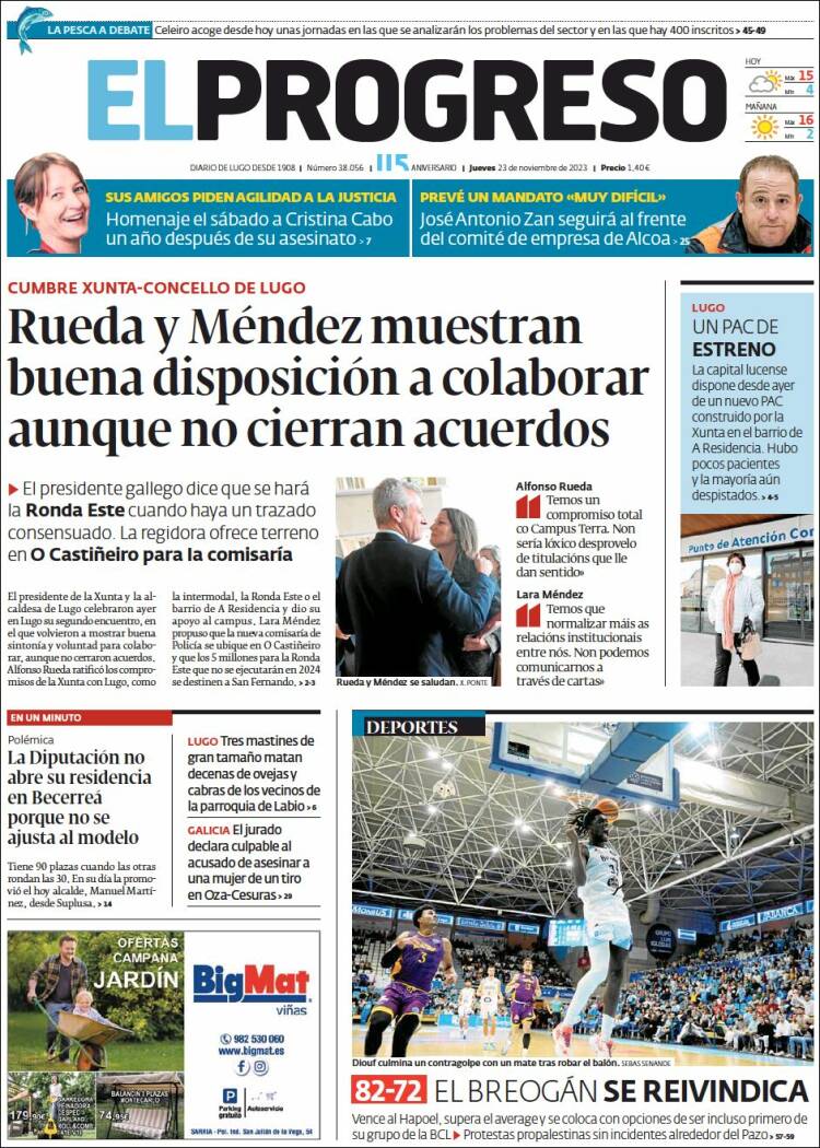 Portada de El Progreso (Espa&ntilde;a)