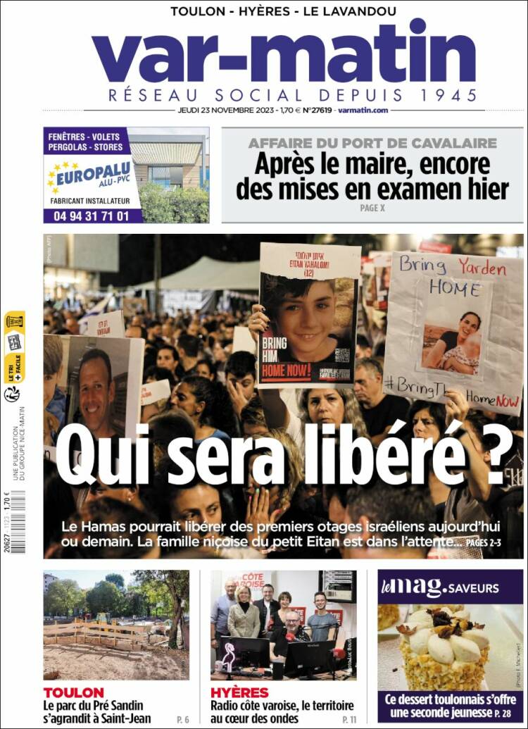Portada de Var-Matin (Francia)