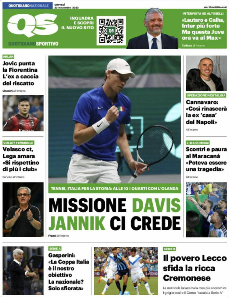 Portada de Quotidiano Sportivo (Italia)
