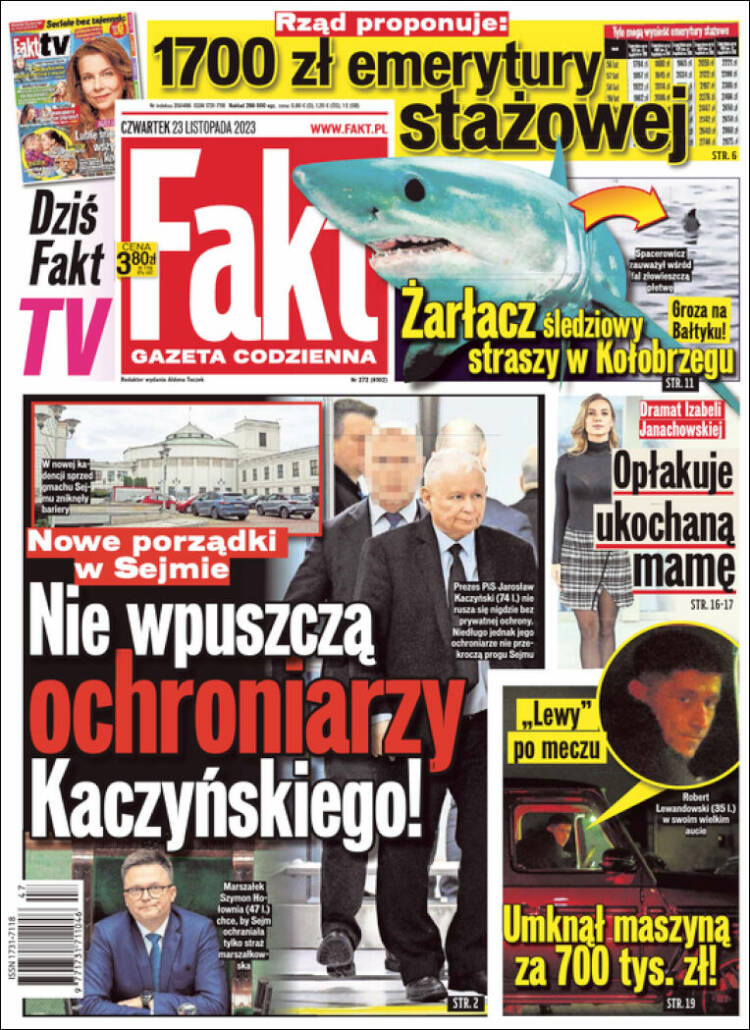 Portada de Fakt (Polonia)
