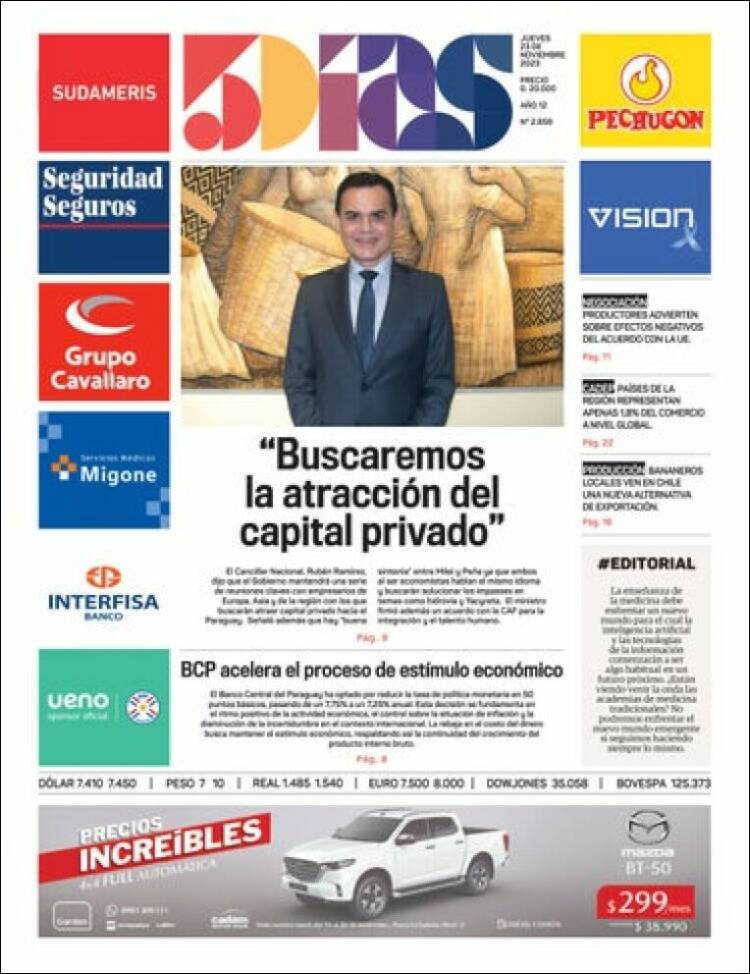 Portada de 5 Días (Paraguay)