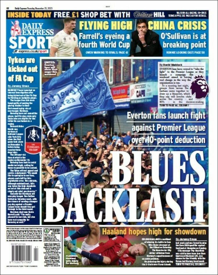 Portada de Express Sport (Reino Unido)