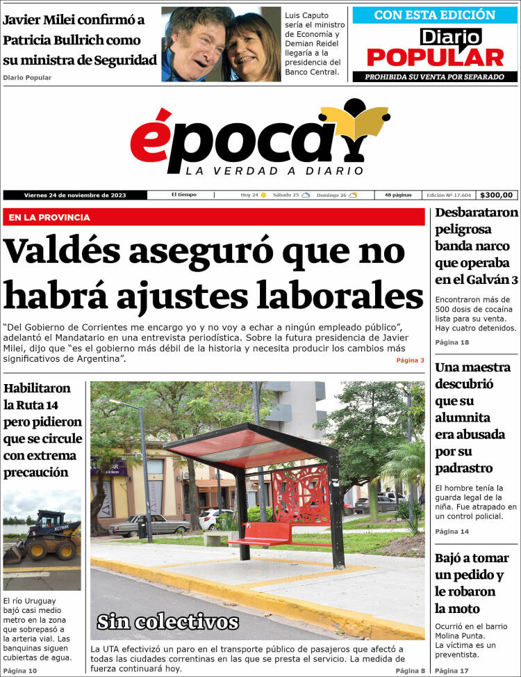 Portada de Diario Época (Argentina)