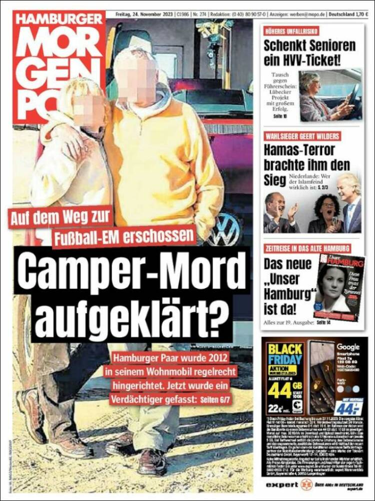 Portada de Hamburger Morgenpost  (Alemania)